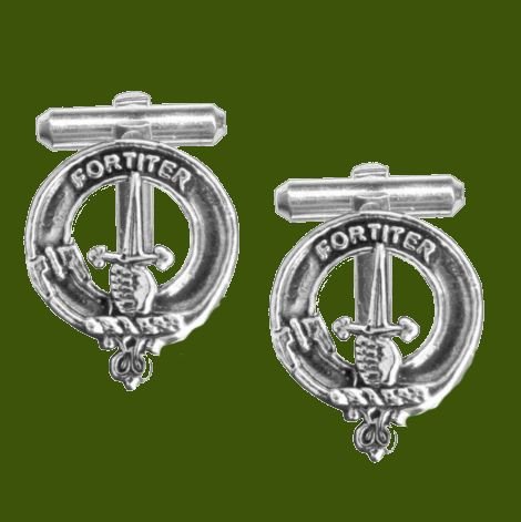 Image 0 of MacAlister Clan Badge Stylish Pewter Clan Crest Cufflinks