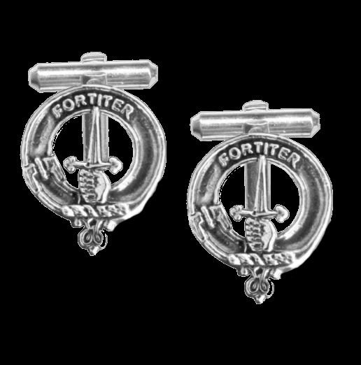 Image 0 of MacAlister Clan Badge Sterling Silver Clan Crest Cufflinks