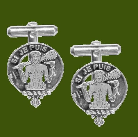 Image 0 of Livingstone Clan Badge Stylish Pewter Clan Crest Cufflinks