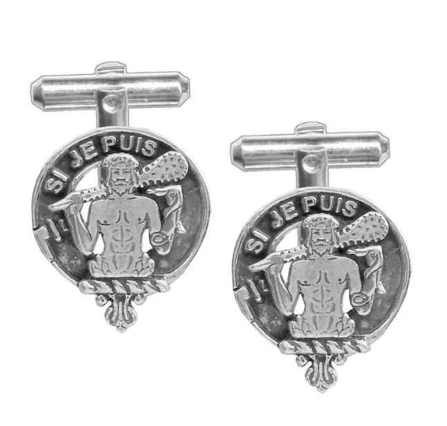 Image 1 of Livingstone Clan Badge Sterling Silver Clan Crest Cufflinks