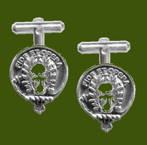 Image 0 of MacArthur Clan Badge Stylish Pewter Clan Crest Cufflinks