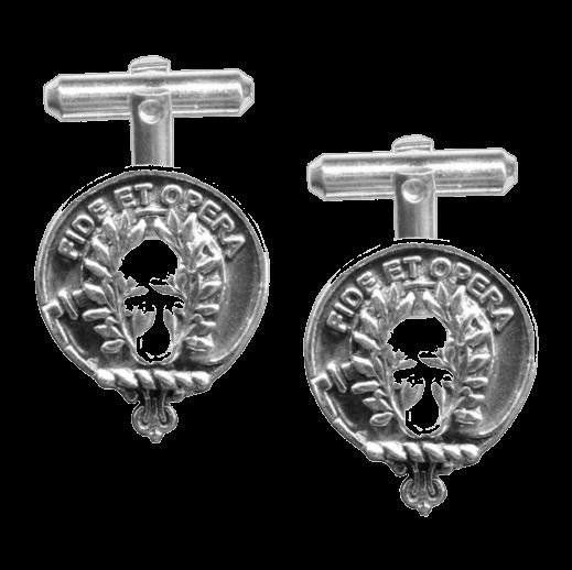 Image 0 of MacArthur Clan Badge Sterling Silver Clan Crest Cufflinks