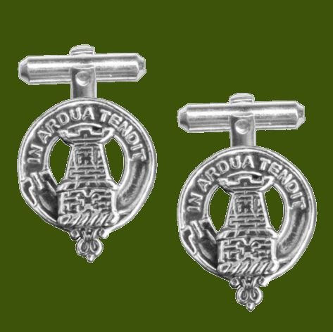 Image 0 of MacCallum Clan Badge Stylish Pewter Clan Crest Cufflinks