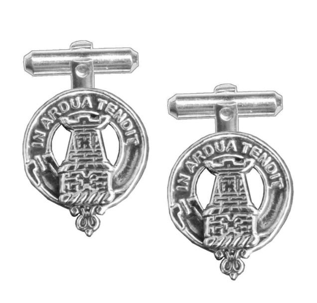 Image 1 of MacCallum Clan Badge Sterling Silver Clan Crest Cufflinks