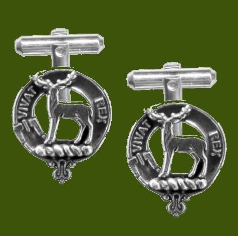 Image 0 of MacCorquodale Clan Badge Stylish Pewter Clan Crest Cufflinks
