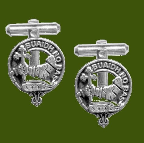 Image 0 of MacDougall Clan Badge Stylish Pewter Clan Crest Cufflinks