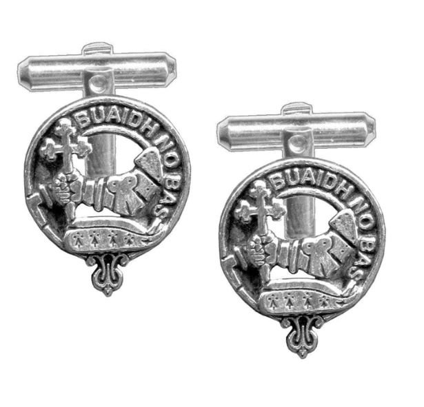 Image 1 of MacDougall Clan Badge Stylish Pewter Clan Crest Cufflinks