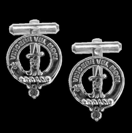 Image 0 of MacDowell Clan Badge Sterling Silver Clan Crest Cufflinks