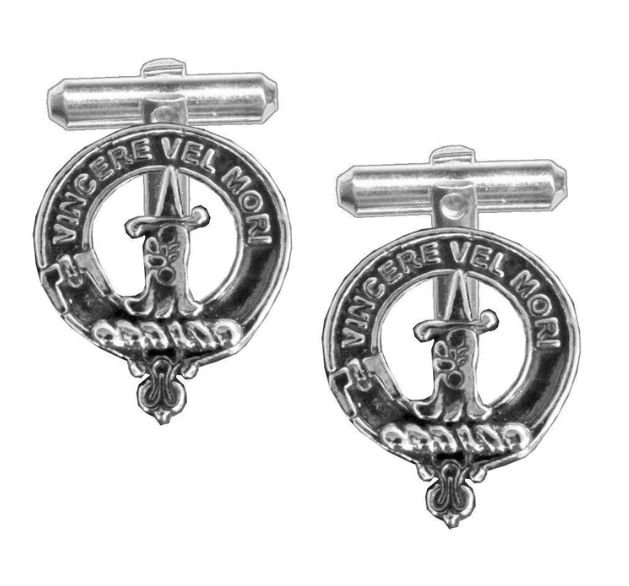 Image 1 of MacDowell Clan Badge Sterling Silver Clan Crest Cufflinks