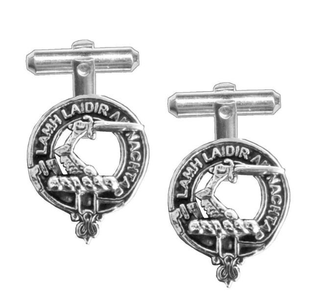 Image 1 of MacFadyen Clan Badge Stylish Pewter Clan Crest Cufflinks