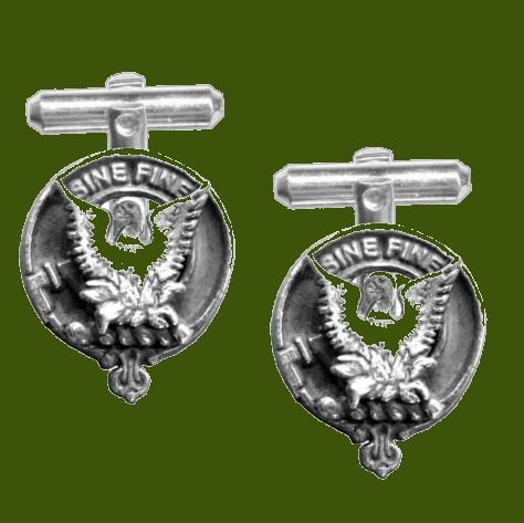 Image 0 of MacGill Clan Badge Stylish Pewter Clan Crest Cufflinks