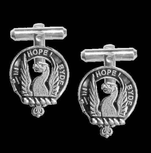 Image 0 of MacIain Clan Badge Sterling Silver Clan Crest Cufflinks