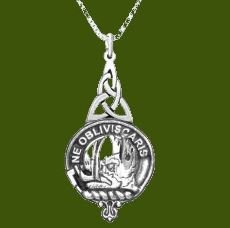 Image 0 of Campbell Of Argyll Clan Badge Stylish Pewter Clan Crest Interlace Drop Pendant