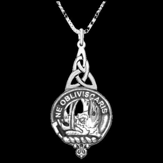 Image 0 of Campbell Of Argyll Clan Badge Sterling Silver Clan Crest Interlace Drop Pendant
