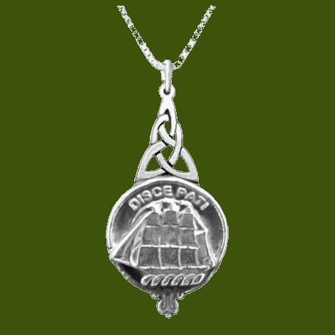Image 0 of Duncan Clan Badge Stylish Pewter Clan Crest Interlace Drop Pendant