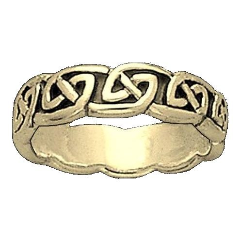 Image 1 of Celtic Interlace Knot 10K Yellow Gold Ladies Ring Wedding Band 