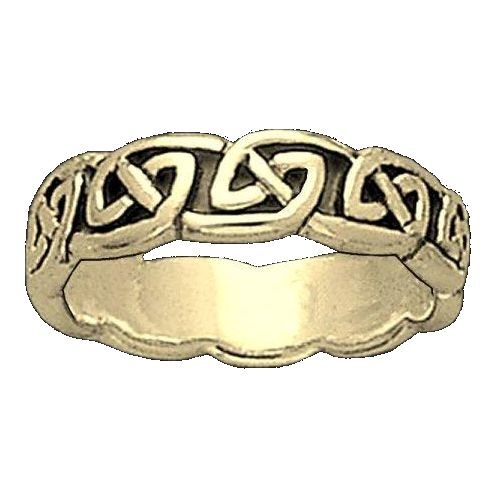 Image 1 of Celtic Interlace Knot 10K Yellow Gold Mens Ring Wedding Band 