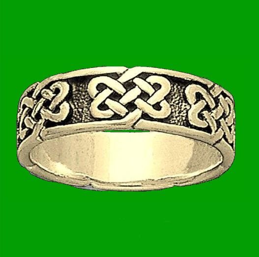 Image 0 of Celtic Endless Knotwork 10K Yellow Gold Mens Ring Wedding Band