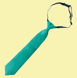 Jade Green Junior Boys Ages 1-7 Wedding Elastic Straight Boys Neck Tie