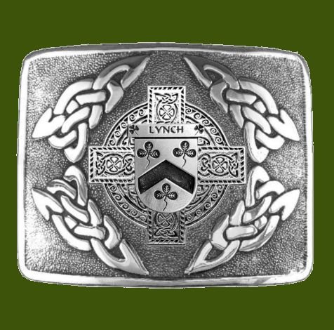 Image 0 of Lynch Irish Badge Interlace Mens Stylish Pewter Kilt Belt Buckle