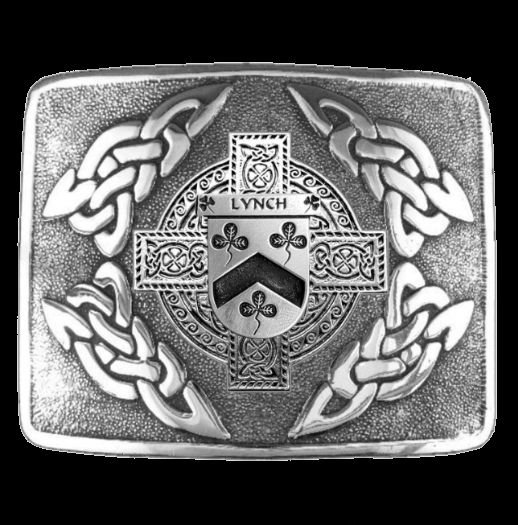 Image 0 of Lynch Irish Badge Interlace Mens Sterling Silver Kilt Belt Buckle