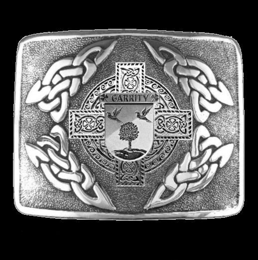 Image 0 of Garrity Irish Badge Interlace Mens Sterling Silver Kilt Belt Buckle