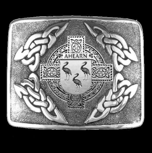 Image 0 of Ahearn Irish Badge Interlace Mens Sterling Silver Kilt Belt Buckle