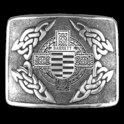 Barrett Irish Badge Interlace Mens Sterling Silver Kilt Belt Buckle