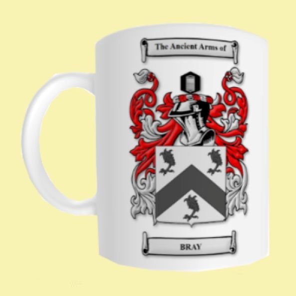 Image 0 of Bray Coat of Arms Surname Double Sided Ceramic Mugs Set of 2