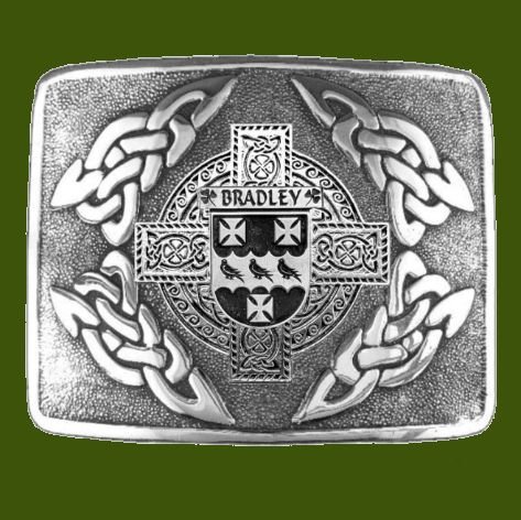 Image 0 of Bradley Irish Badge Interlace Mens Stylish Pewter Kilt Belt Buckle