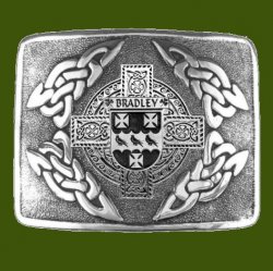 Bradley Irish Badge Interlace Mens Stylish Pewter Kilt Belt Buckle