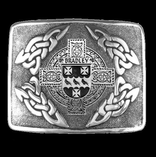 Image 0 of Bradley Irish Badge Interlace Mens Sterling Silver Kilt Belt Buckle
