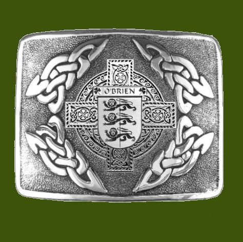 Image 0 of OBrien Irish Badge Interlace Mens Stylish Pewter Kilt Belt Buckle