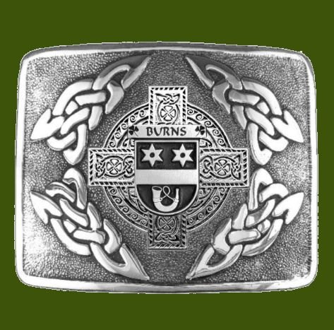 Image 0 of Burns Irish Badge Interlace Mens Stylish Pewter Kilt Belt Buckle