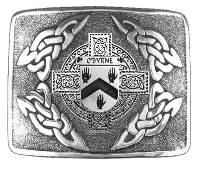 Image 1 of Byrne Irish Badge Interlace Mens Stylish Pewter Kilt Belt Buckle