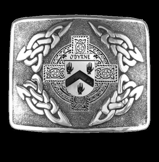 Image 0 of Byrne Irish Badge Interlace Mens Sterling Silver Kilt Belt Buckle