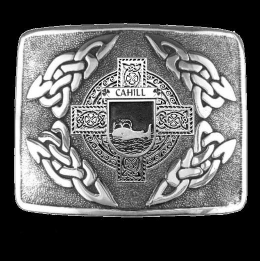 Image 0 of Cahill Irish Badge Interlace Mens Sterling Silver Kilt Belt Buckle