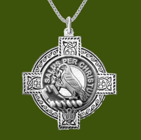 Image 0 of Abernethy Clan Badge Celtic Cross Stylish Pewter Clan Crest Pendant