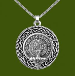 Ross Clan Badge Celtic Round Stylish Pewter Clan Crest Pendant