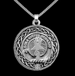 Henderson Clan Badge Celtic Round Sterling Silver Clan Crest Pendant