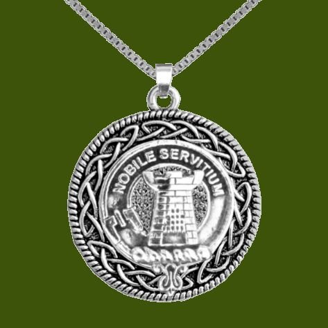 Image 0 of Spaulding Clan Badge Celtic Round Stylish Pewter Clan Crest Pendant