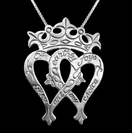 Image 0 of Luckenbooth Earthly Joy Heart Sterling Silver Pendant