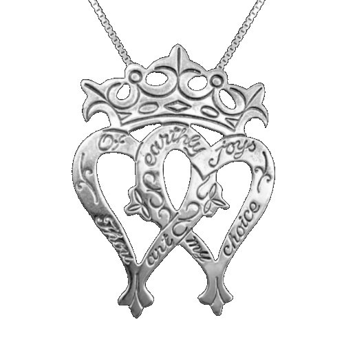 Image 1 of Luckenbooth Earthly Joy Heart Sterling Silver Pendant