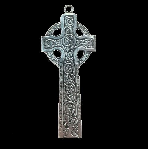 Image 0 of Kirk Ruthwell Celtic Cross Large Sterling Silver Pendant