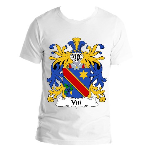 Image 1 of Viti Italian Coat of Arms Surname Adult Unisex Cotton T-Shirt