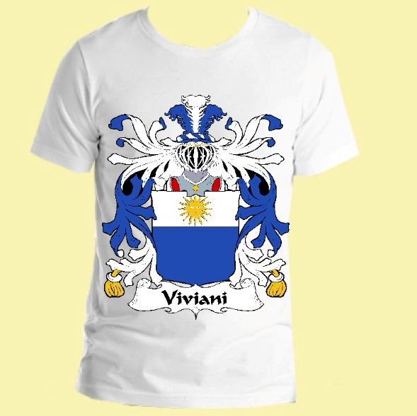 Image 0 of Viviani Italian Coat of Arms Surname Adult Unisex Cotton T-Shirt