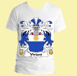 Viviani Italian Coat of Arms Surname Adult Unisex Cotton T-Shirt