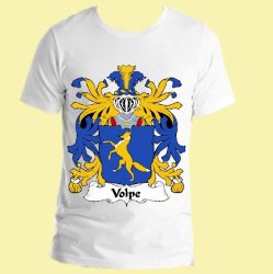 Volpe Italian Coat of Arms Surname Adult Unisex Cotton T-Shirt