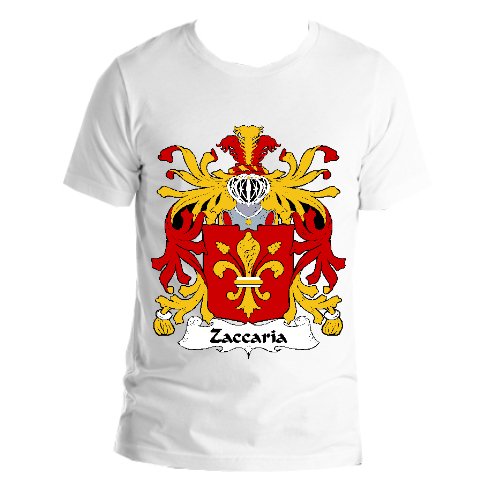 Image 1 of Zaccaria Italian Coat of Arms Surname Adult Unisex Cotton T-Shirt