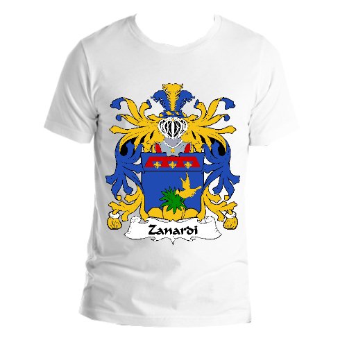 Image 1 of Zanardi Italian Coat of Arms Surname Adult Unisex Cotton T-Shirt